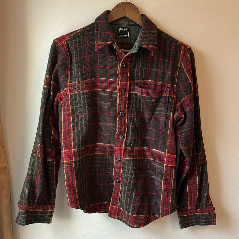 Todd Snyder Guide Flannel Red Plaid Shirt - Men’s Small